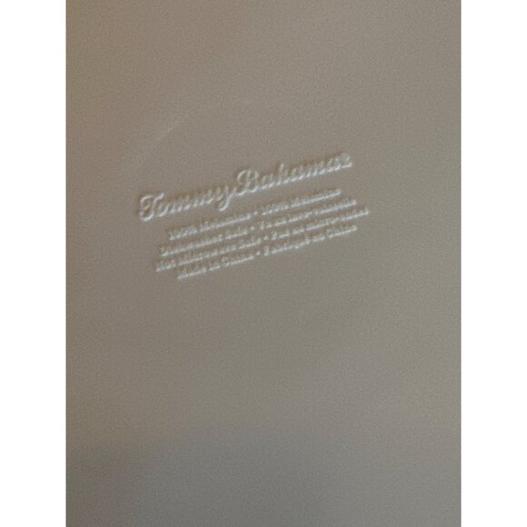 Tommy Bahama Set Of 4 Dinner Plates Crackle Plastic Melamine Cream & Brown - Picture 3 of 4